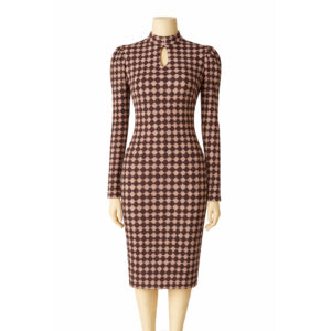 Vestido Midi Estampado Geométrico