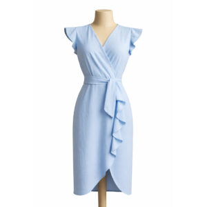 Vestido Transpassado Azul Serenity