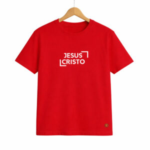 Camiseta Masculina Vermelha Jesus Cristo